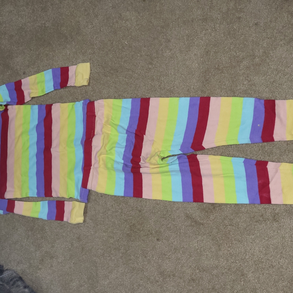 Colorful Striped Pajama Set